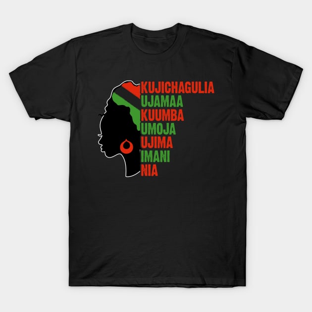 Kwanzaa, The Seven Principles of Kwanzaa T-Shirt by UrbanLifeApparel